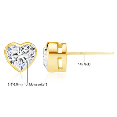 ✨ Heart Glow – 585 Gold Love Studs 💛 #GoldenVibes
