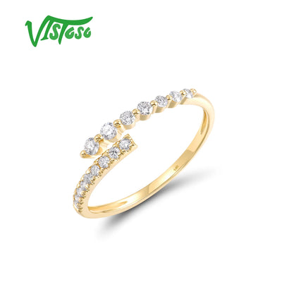💛 585 Goldring mit echten Diamanten – Zeitlose Eleganz✨