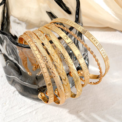 Golden Glow✨ – 7er Armreifen-Set für deinen Shine Moment 💫