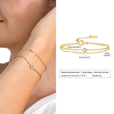 ✨ Zarte Goldkette mit Strass 💎 – als Fußkette oder Armband tragbar 👣💫