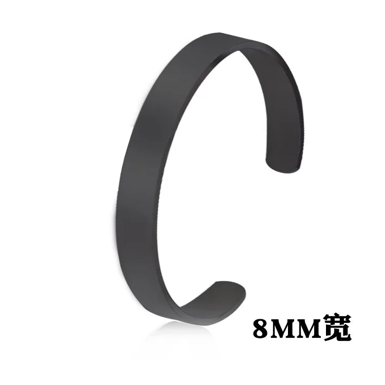 Minimalistisches Edelstahl-Manschettenarmband