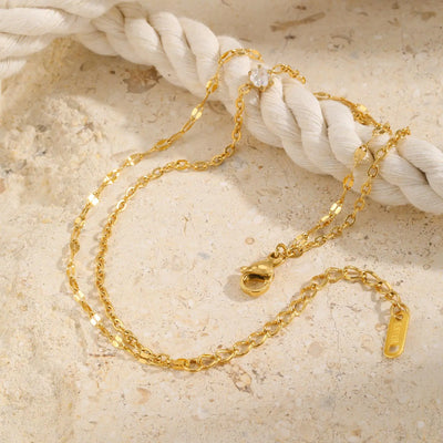 ✨ Zarte Goldkette mit Strass 💎 – als Fußkette oder Armband tragbar 👣💫