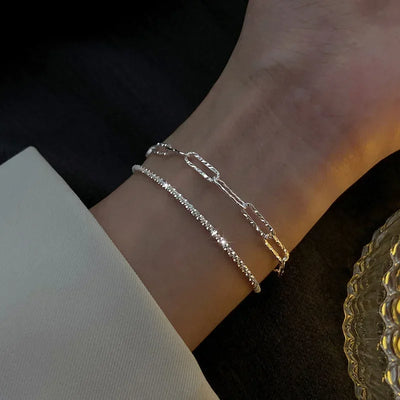 Luna Shine – Funkelndes Doppelarmband mit Herzanhänger 💎✨