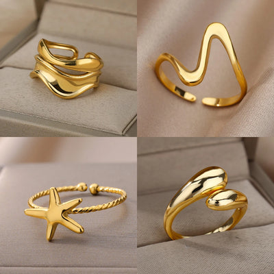 Gold Flow Kollektion – Ringe in Bewegung✨