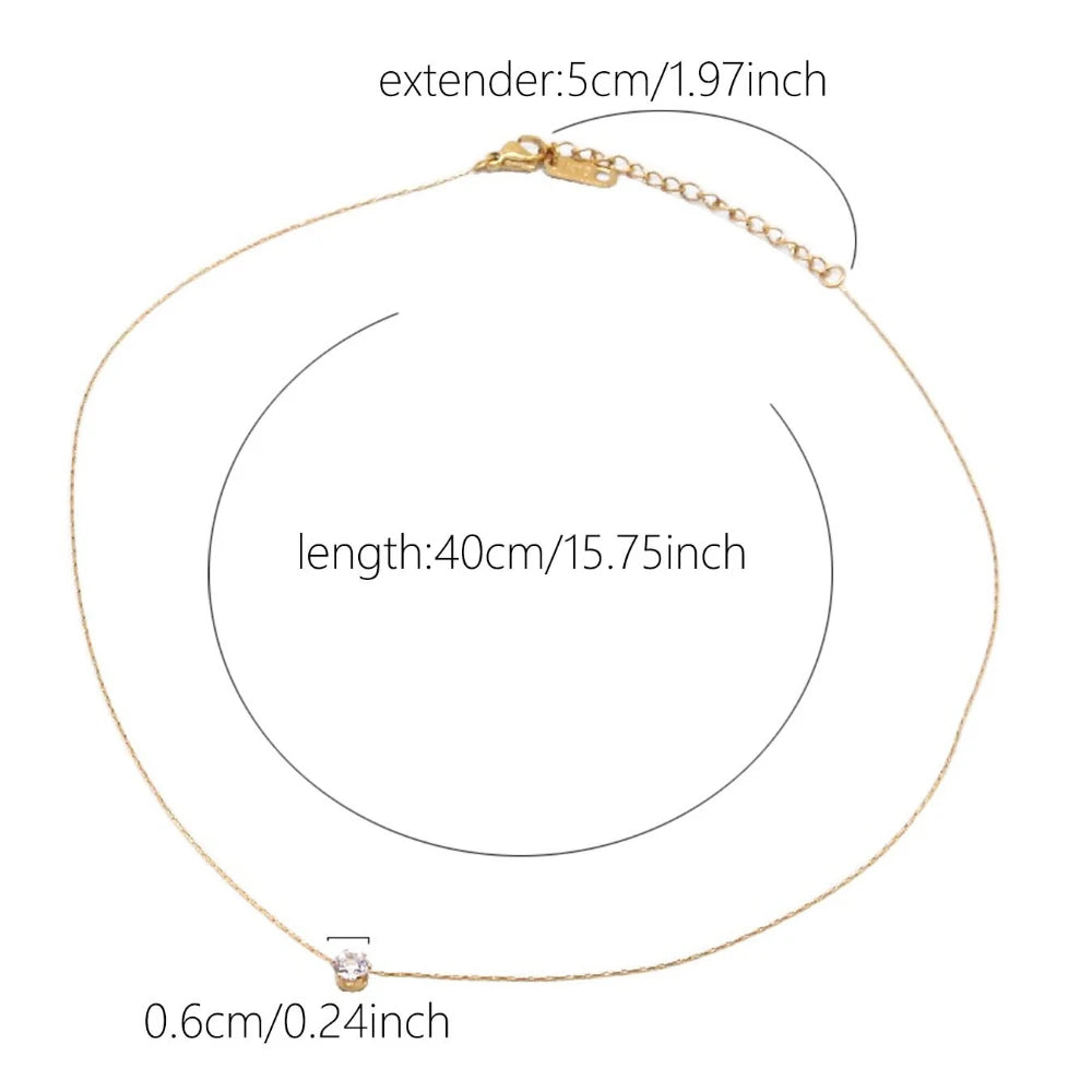 Golden Glow – Minimalistische Kette mit Glanzstein✨💎