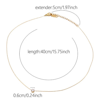 Golden Glow – Minimalistische Kette mit Glanzstein✨💎