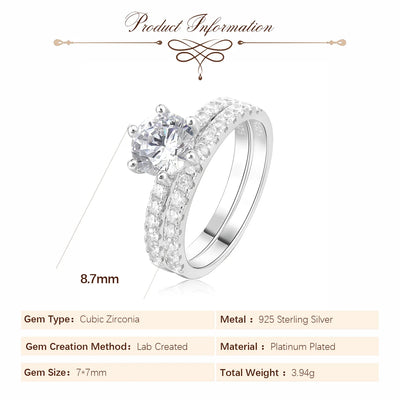 Eleganter Solitär-Ring mit funkelndem Zirkonia