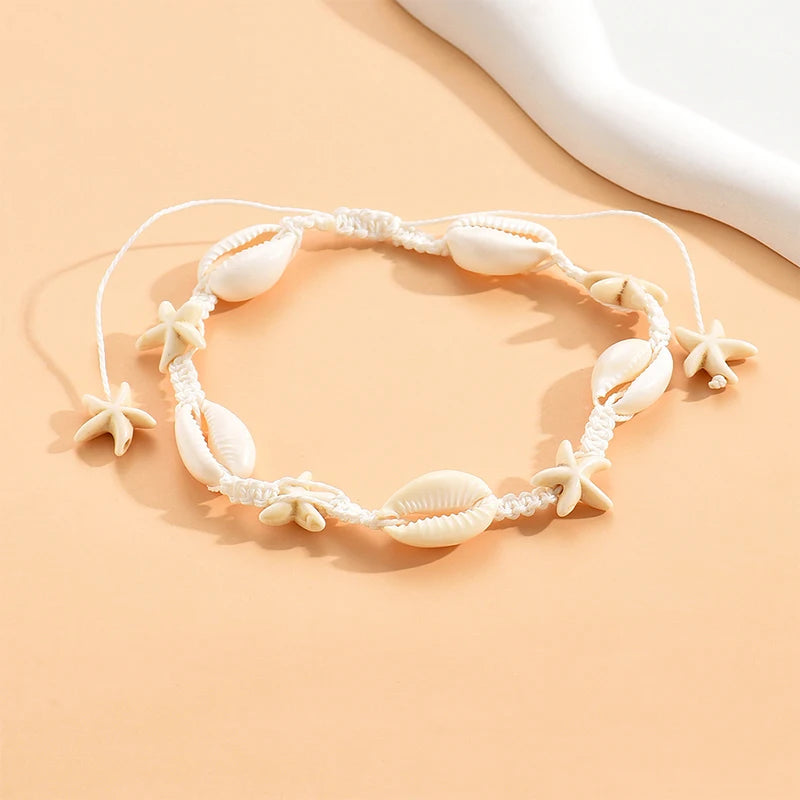 Boho Muschel-Fußkettchen Set – Sommer Vibes fürs Fußgelenk🐚🌟