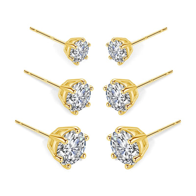 💎 14K Echtgold Ohrstecker mit Moissanite Diamant – Zertifiziertes Luxus-Paar 💛