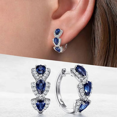 Royal Sapphire Ohrringe – Königlicher Glanz in Blau