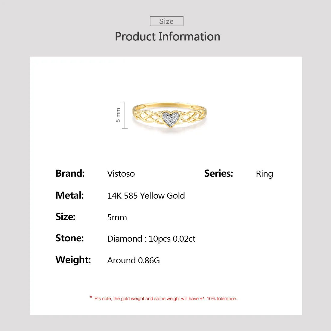 💛 Herzring aus 585 Gold mit echten Diamanten – Zertifizierte Liebeserklärung 💎