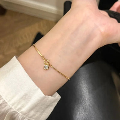 Lumi Armband – Zarte Eleganz mit Kristallanhänger (Gold & Silber)✨