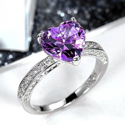 Herzfunkeln – Silberring mit strahlendem Zirkonia-Herz 💎💖