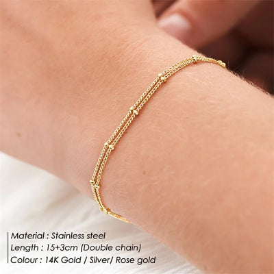 Zartes 585 Goldarmband ✨ – Minimalistische Eleganz aus Echtgold