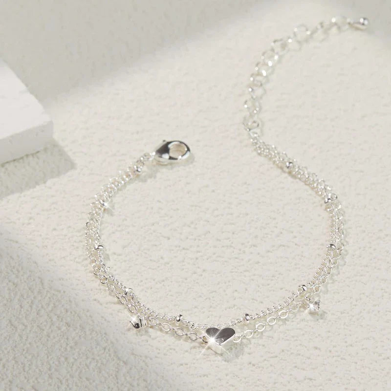 925er Sterling Silber Fußkettchen – Klassische Eleganz für jeden Anlass