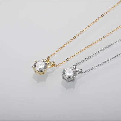 Diamond Shine – Solitäranhänger aus Sterling Silber