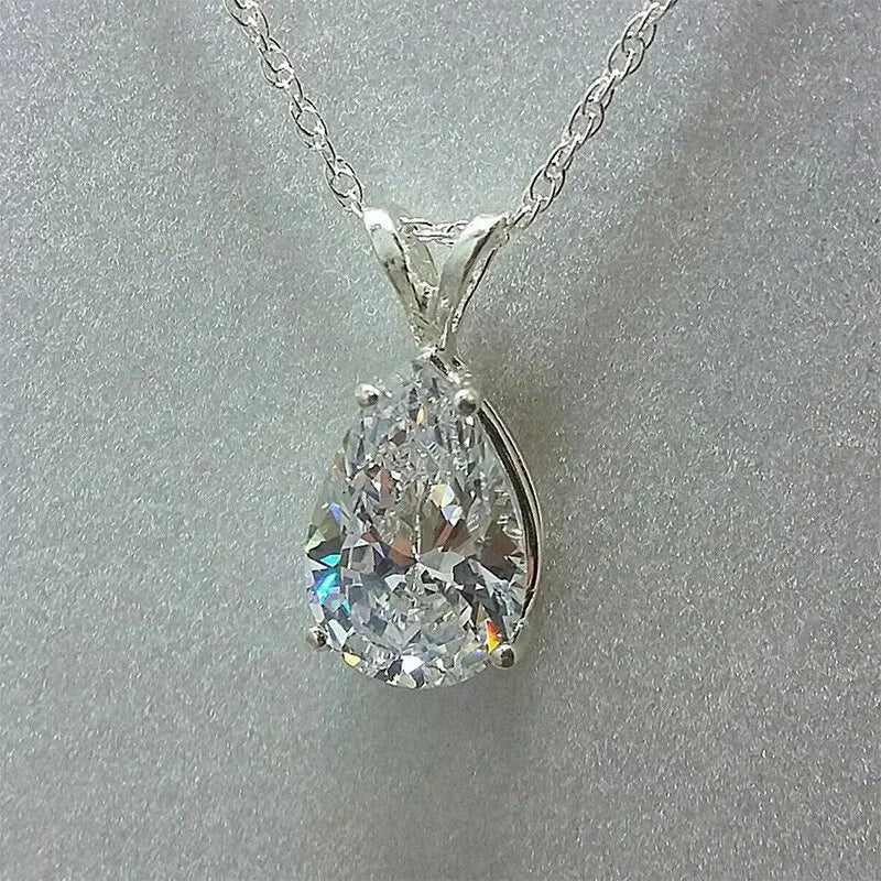 Crystal Drop – Tropfenanhänger aus Sterling Silber