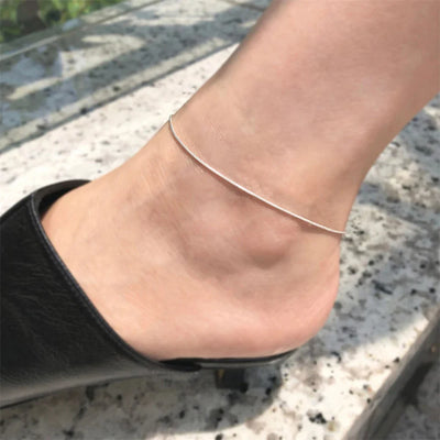 SUNIBI Edelstahl-Fußkette in schlichtem Design