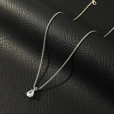 Crystal Drop – Tropfenanhänger aus Sterling Silber