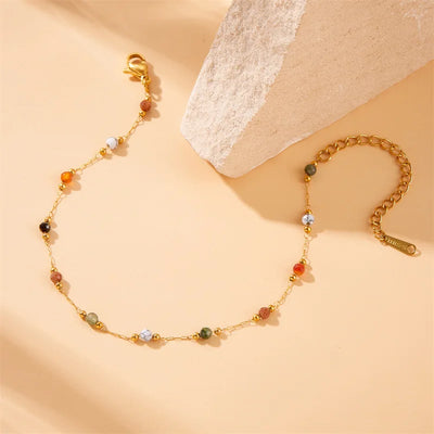 Elegantes Perlenarmband mit Natursteinakzenten