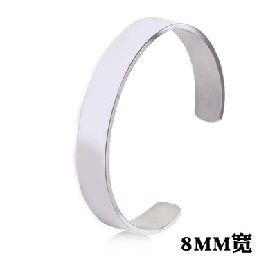 Minimalistisches Edelstahl-Manschettenarmband