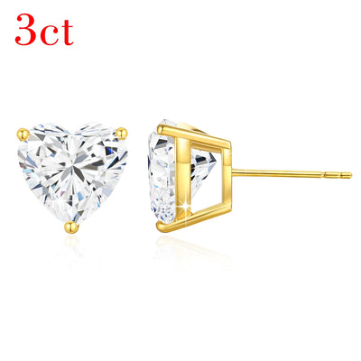 💎 14K Echtgold Ohrstecker mit Moissanite Diamant – Zertifiziertes Luxus-Paar 💛