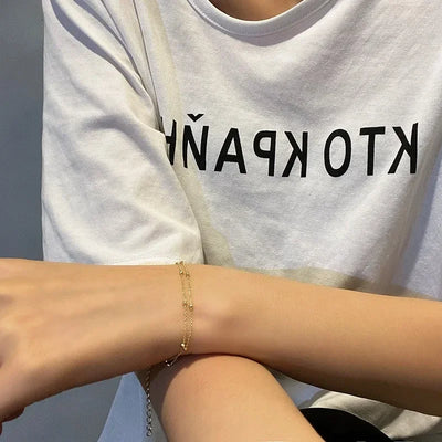 TwinGlow – Doppelkette mit Kugel-Highlights✨