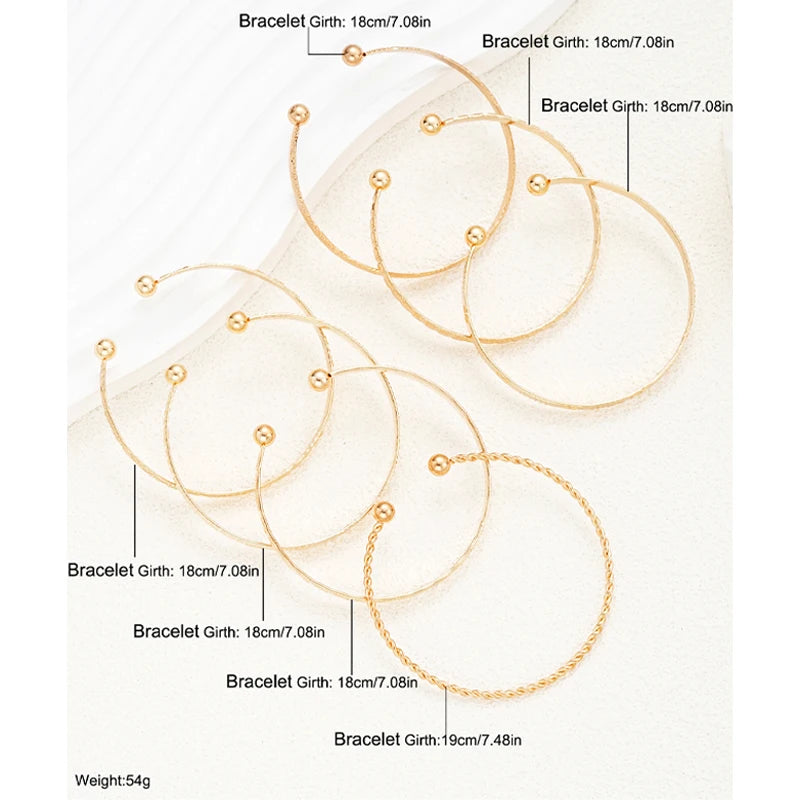 Golden Glow✨ – 7er Armreifen-Set für deinen Shine Moment 💫