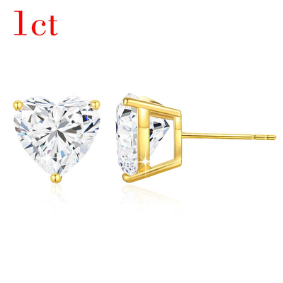 💎 14K Echtgold Ohrstecker mit Moissanite Diamant – Zertifiziertes Luxus-Paar 💛