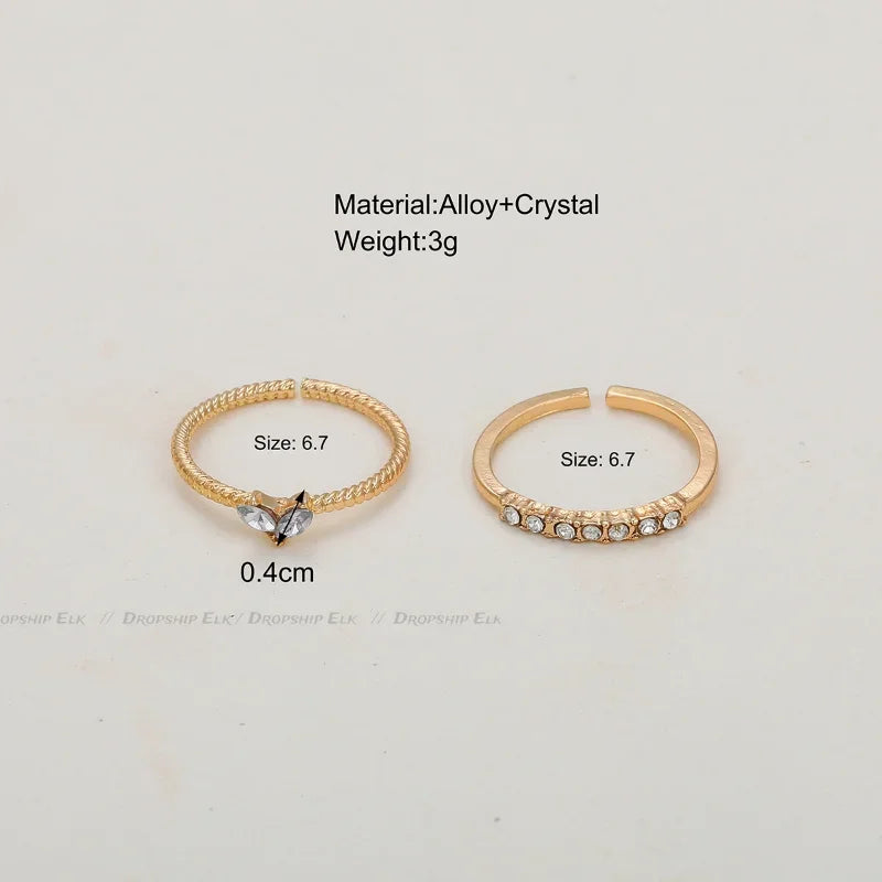 💫 Elegantes Zirkonia-Ring Set – In Gold & Silber verfügbar✨