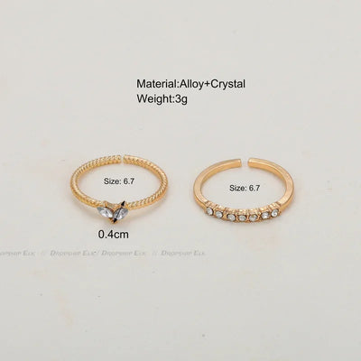 💫 Elegantes Zirkonia-Ring Set – In Gold & Silber verfügbar✨