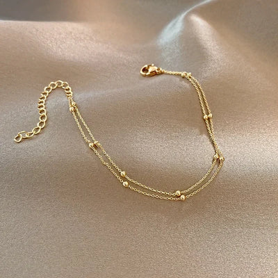 TwinGlow – Doppelkette mit Kugel-Highlights✨