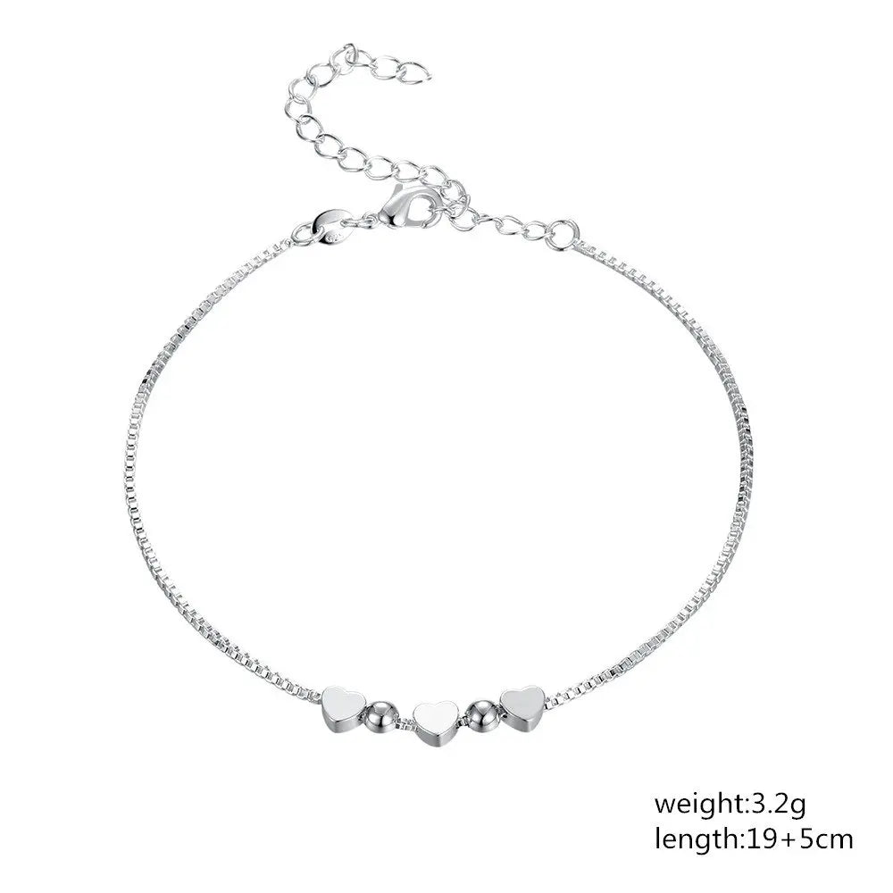 Elegantes Herz-Armband aus Edelstahl mit Verstellbarer Länge