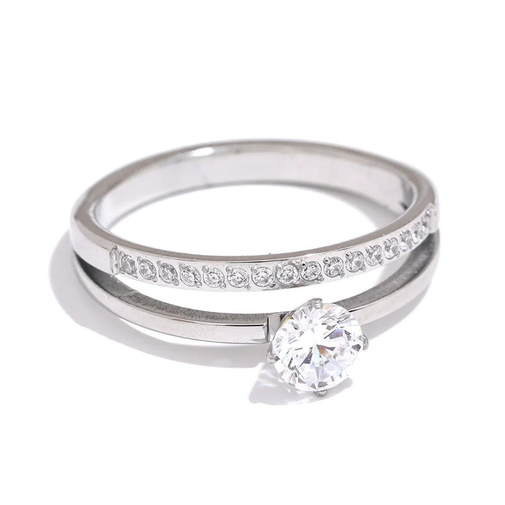 💍 DuoGlanz – Verlobungsring-Set in Gold & Silberoptik mit Zirkonia 💫
