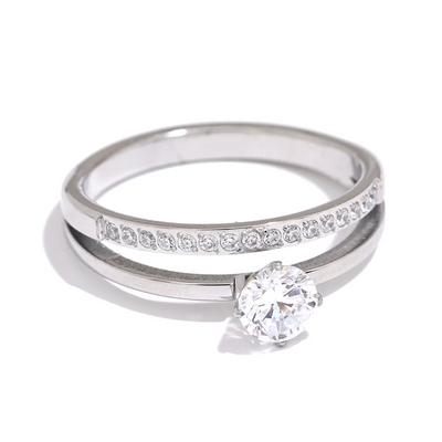 💍 DuoGlanz – Verlobungsring-Set in Gold & Silberoptik mit Zirkonia 💫