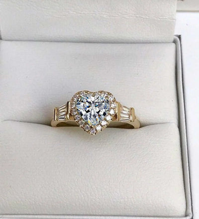 Heart of Gold – Strahlender Zirkonia-Ring mit Herzschliff 💛✨