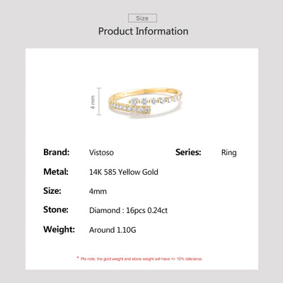 💛 585 Goldring mit echten Diamanten – Zeitlose Eleganz✨