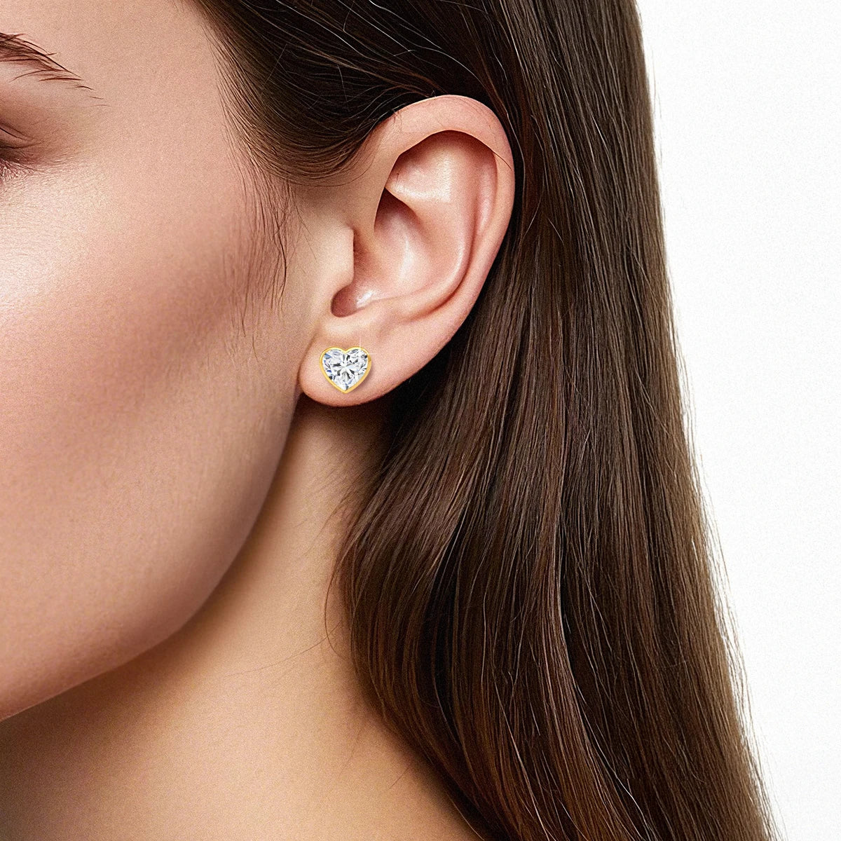 ✨ Heart Glow – 585 Gold Love Studs 💛 #GoldenVibes