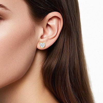 ✨ Heart Glow – 585 Gold Love Studs 💛 #GoldenVibes