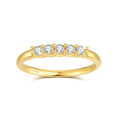 Golden Glow – 14K Zirkonia Ring für Everyday Queens 👑✨