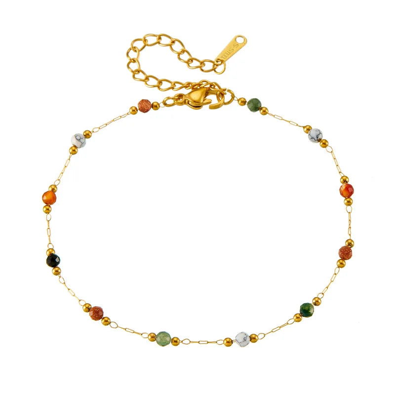 Elegantes Perlenarmband mit Natursteinakzenten