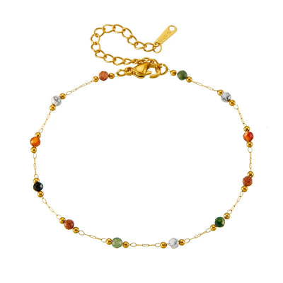 Elegantes Perlenarmband mit Natursteinakzenten