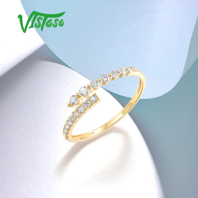 💛 585 Goldring mit echten Diamanten – Zeitlose Eleganz✨