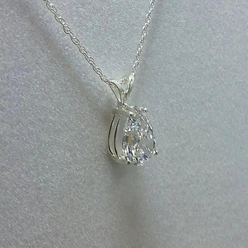 Crystal Drop – Tropfenanhänger aus Sterling Silber