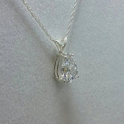 Crystal Drop – Tropfenanhänger aus Sterling Silber