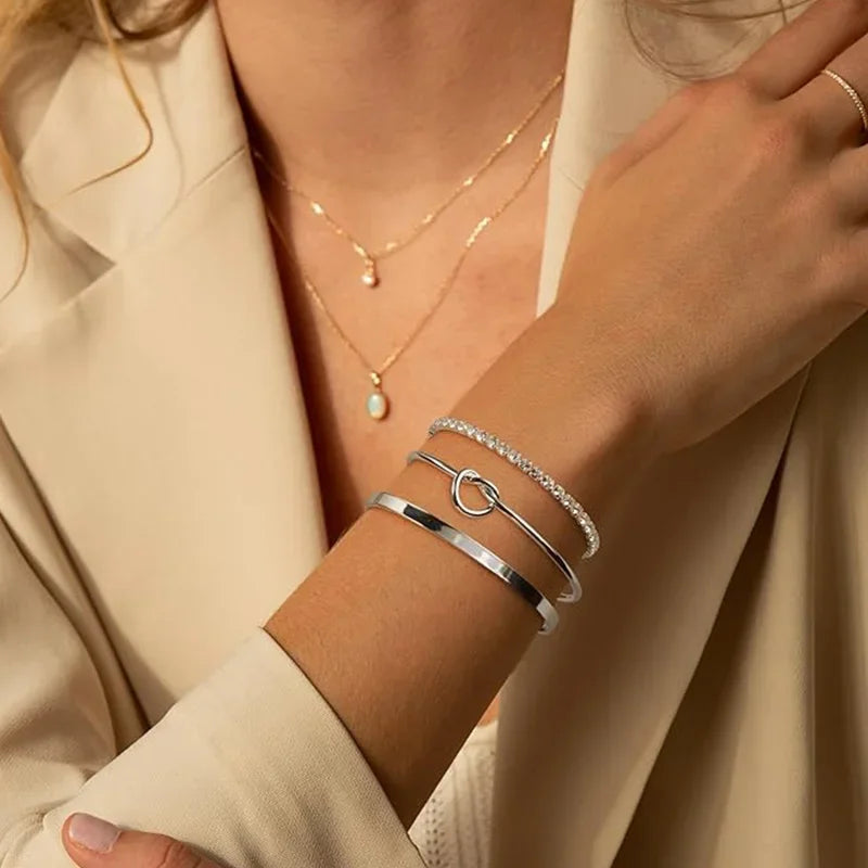 Serenity Trio – Armband-Set mit Herz & Glanz ✨💖
