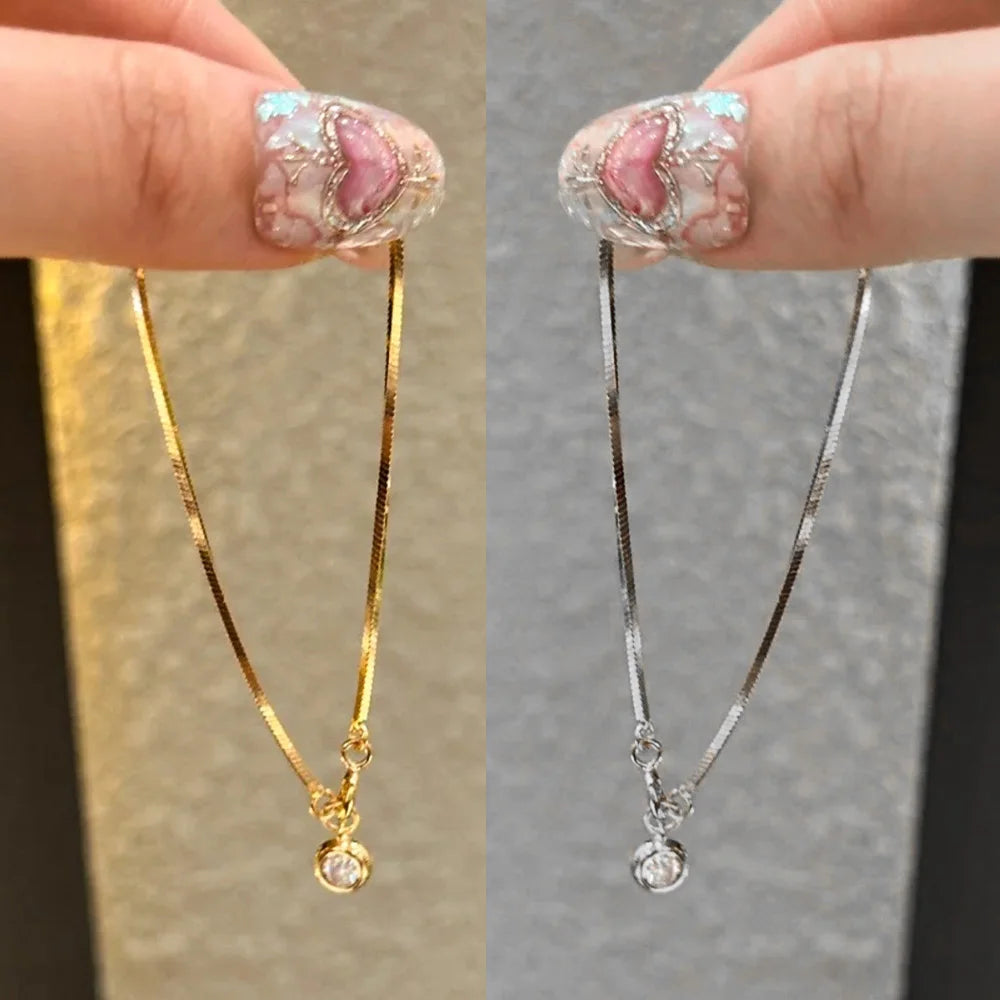 Lumi Armband – Zarte Eleganz mit Kristallanhänger (Gold & Silber)✨