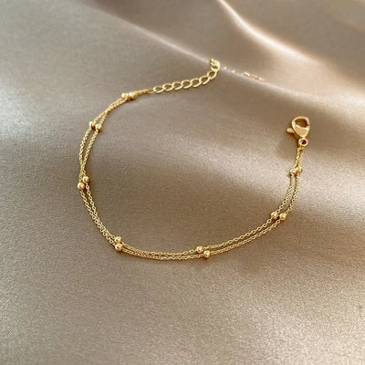 TwinGlow – Doppelkette mit Kugel-Highlights✨