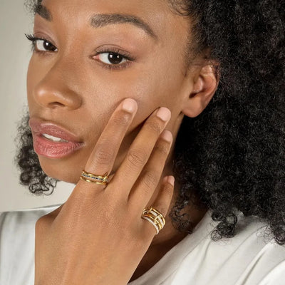 Luxury Chain Ring – Gold & Zirkonia vereint✨